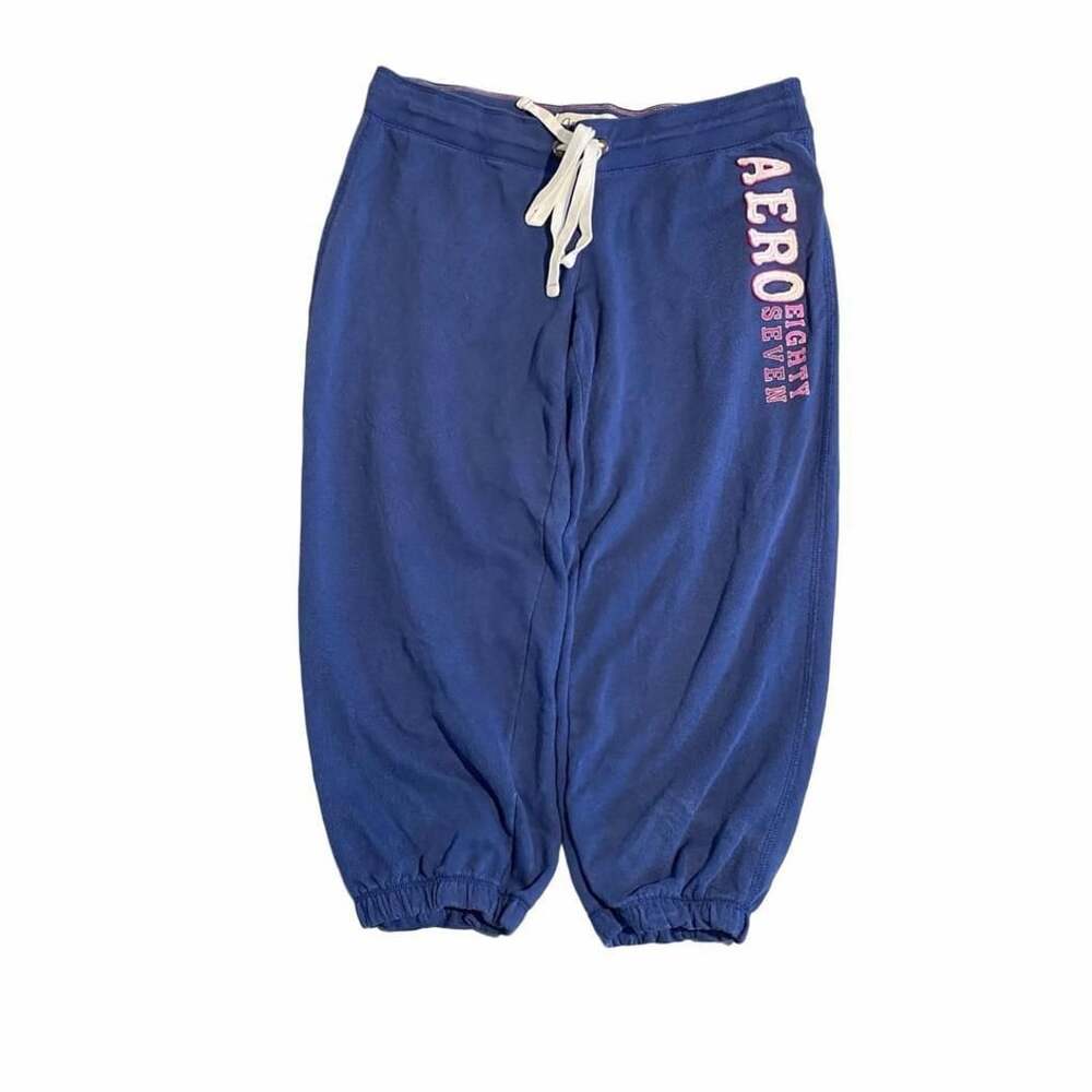 Aeropostale Capri Sweatpants Blue Logo